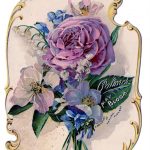 Victorian Clip Art Stunning Rose Bouquet Perfume Ad