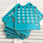 Vintage 1950s Pla Mor Bingo Card Set 19 Bingo Cards Blue