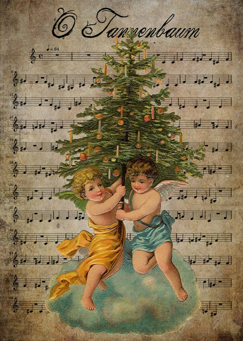 Vintage Christmas 5 5x7 Images Download Print Etsy
