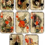 Vintage Illustrations Alice In Wonderland Playing Cards