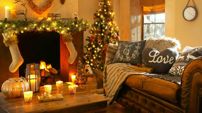 Wallpaper Christmas New Year Home Light Fire Candles