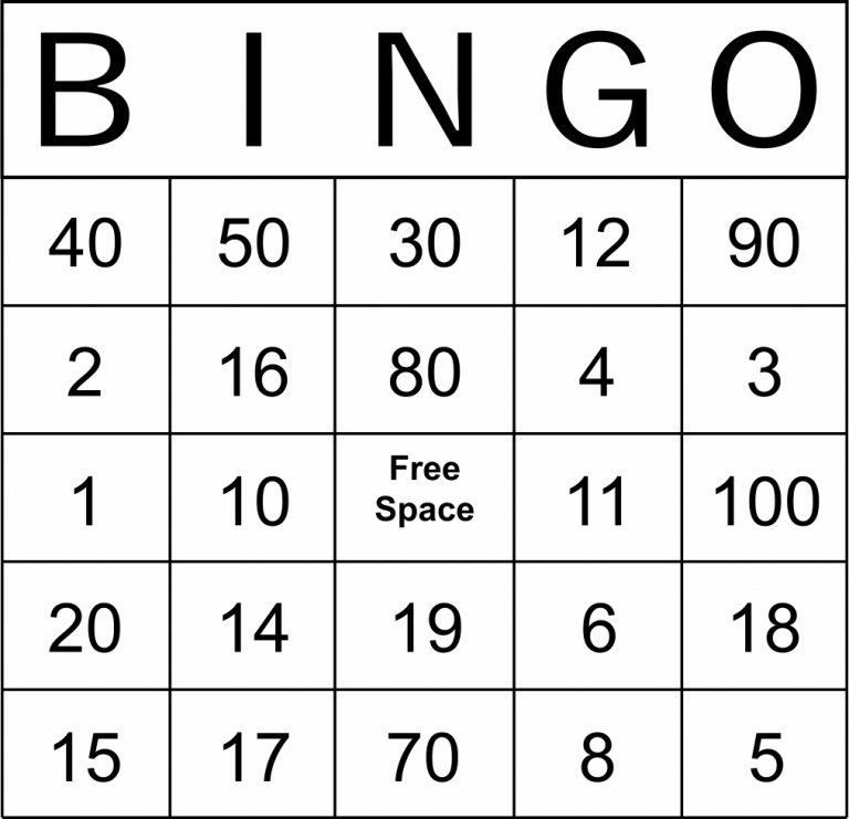 10 Best Free Printable Number Bingo Cards Printablee