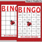 100 Ladybug Baby Shower Bingo Cards 100 Prefilled Bingo
