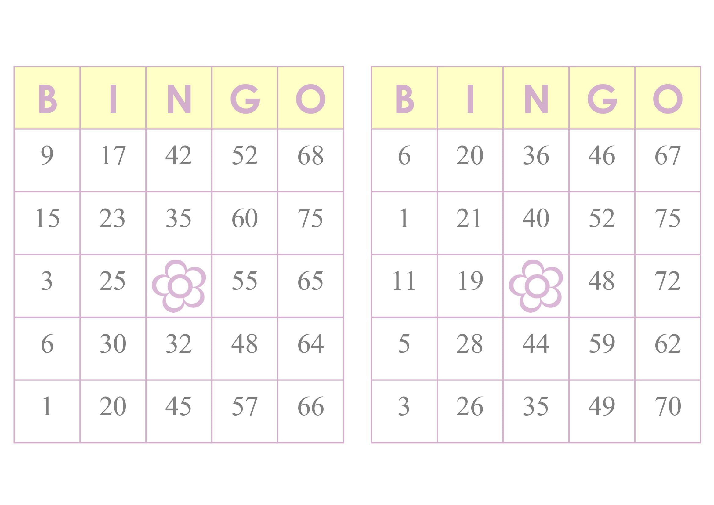 1000 Bingo Cards 2 Per Page Immediate Pdf Download 