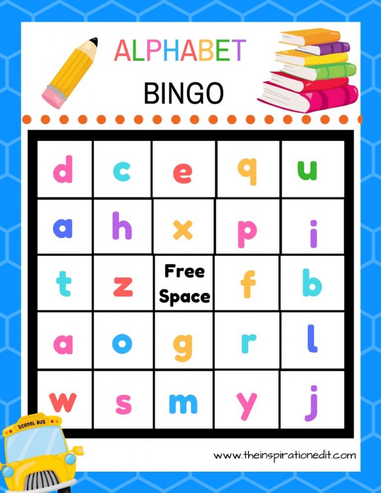 20 Educational Alphabet Bingos KittyBabyLove