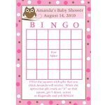 24 Personalized Baby Shower Bingo Cards BABY OWL Design