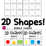 2D Shapes Bingo Cards Laughing Learning Printable