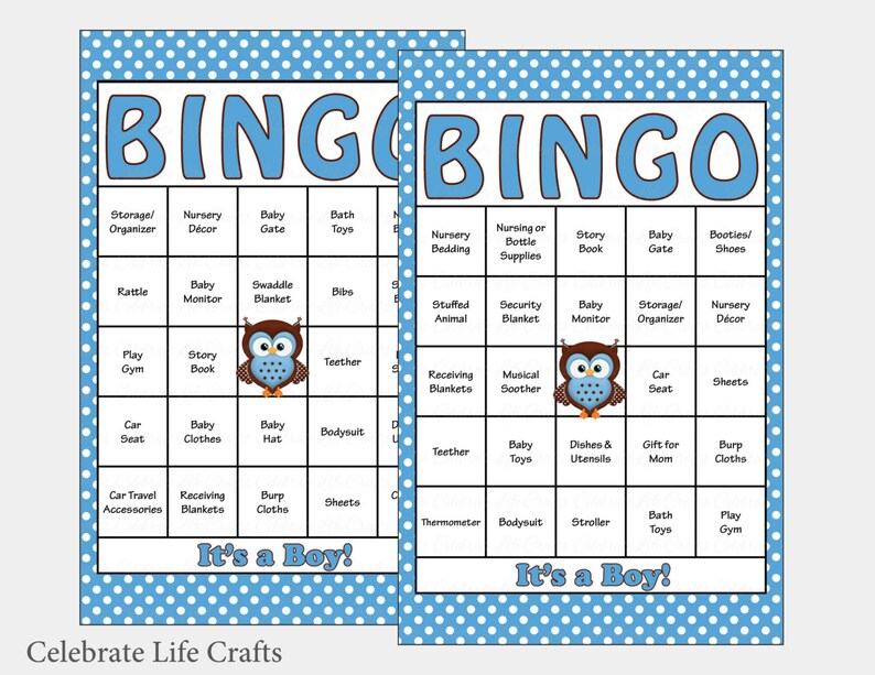 30 Baby Shower Bingo Cards Prefilled Bingo Cards Printable 