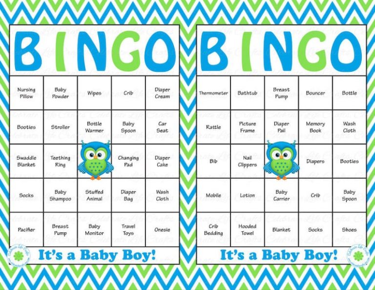 30 Baby Shower Bingo Cards Printable Party Baby Boy Etsy