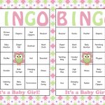 30 Baby Shower Bingo Cards Printable Party Baby Girl Etsy