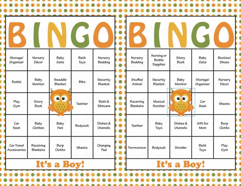 30 Fall Owl Baby Shower Bingo Cards Prefilled Bingo Cards