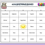 40th Birthday Party Bingo Game 60 Cards Old Age Theme