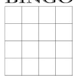 4X4 Bingo Cards Google Search Bingo Card Template