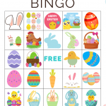 5 player Easter Bingo Free Printable PDF Game Cards For