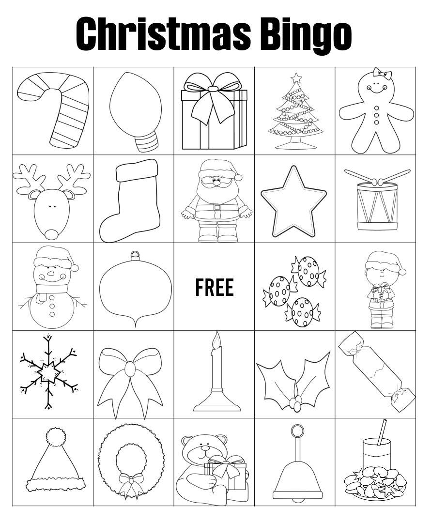 8 Best Black And White Holiday Christmas Cards Printables 