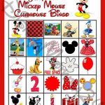 8 Disney Mickey Mouse Clubhouse Birthday Bingo By