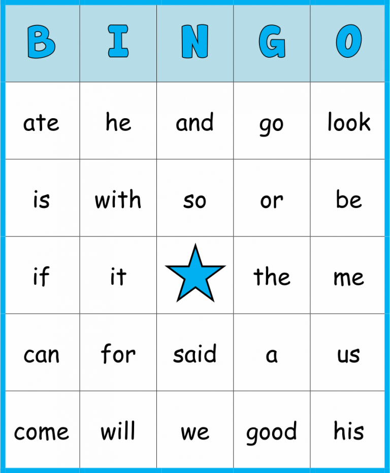 9 Best Sight Word Bingo Cards Printable Printablee