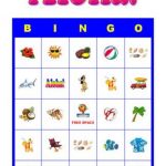 Aloha Tropical Luau Birthday Party Game Bingo Cards