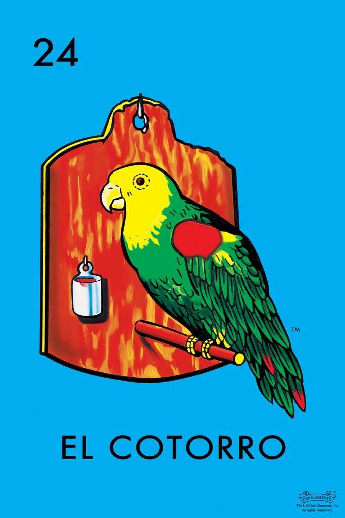 Amazon 24 El Cortorro Parakeet Loteria Card Mexican 