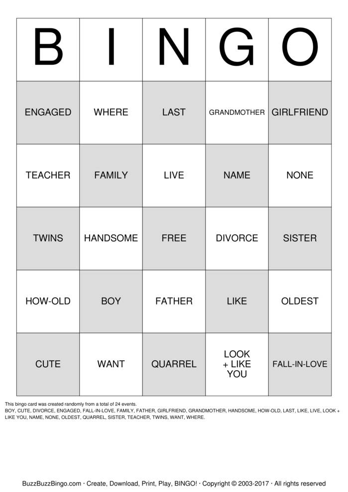 ASL Bingo Cards To Download Print And Customize 