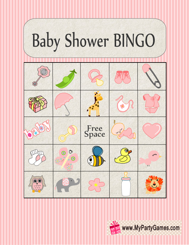 Baby Shower Picture Bingo Game