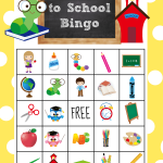 Back To School Bingo Game To Print Play Crazy Little