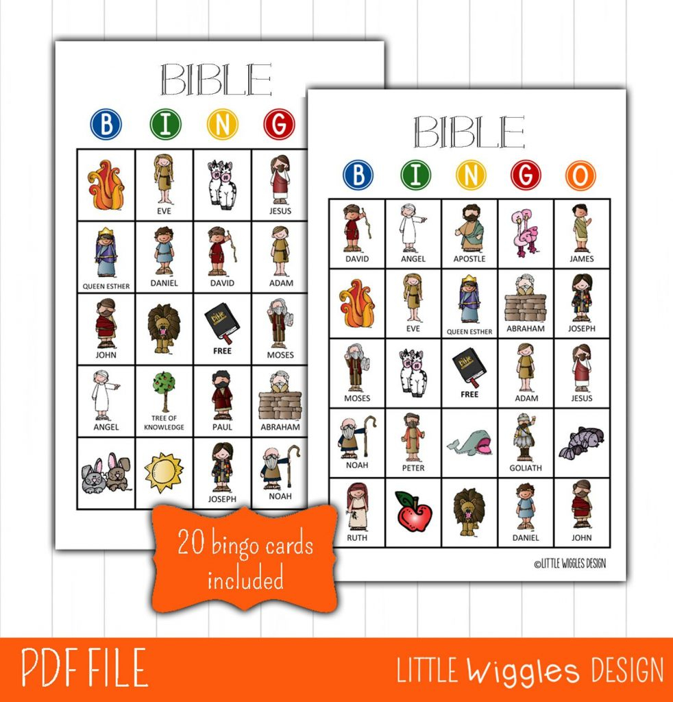 Bible Bingo Game Printable Bingo Cards