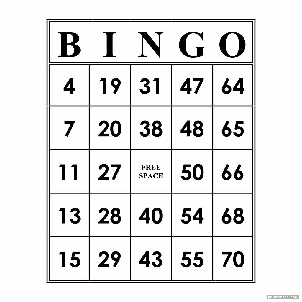 Bingo Call Sheet Printable Gridgit