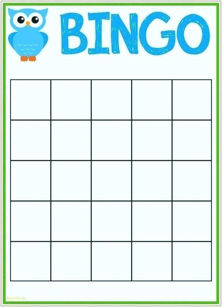 Bingo Card Template 5X5 Excel Cards Design Templates