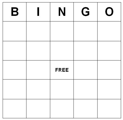 Bingo Cards Printable Freebie Bingo Card Template Bingo 