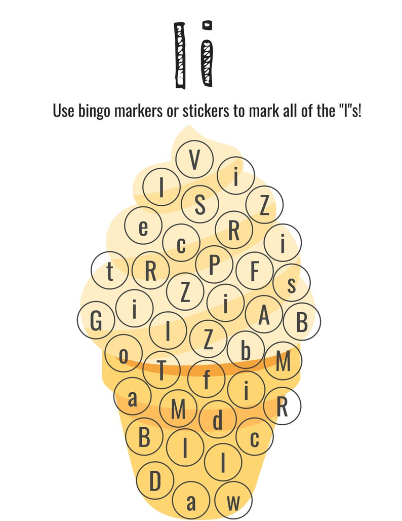 Bingo Marker ABCs Printable Workbook For Toddlers Etsy