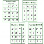 Bingo Numbers 1 20 In 2020 Bingo Bingo Board
