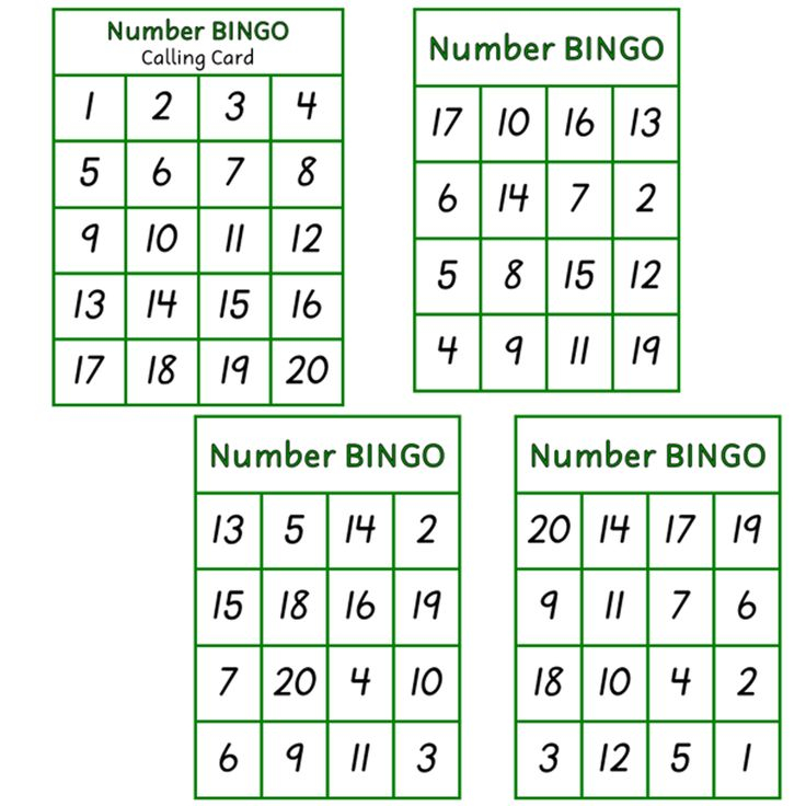 Bingo Numbers 1 20 In 2020 Bingo Bingo Board