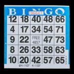 Bingo Paper Cards 1 Card Blue Sheet Jackpot Bingo