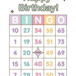 Birthday Bingo Cards 200 Cards Prints 1 Per Page Immediate