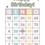 Birthday Bingo Cards 200 Cards Prints 1 Per Page Immediate