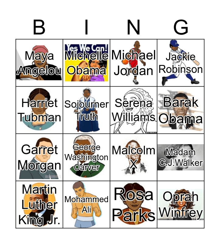 Black History BINGO Card