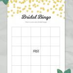 Blank Bridal Bingo Cards Template Empty Bingo Cards Etsy
