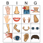 BODY PARTS Bingo Card