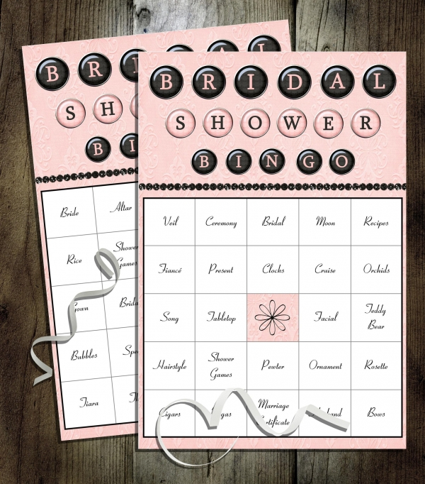 Bridal Shower Bingo Pink Print Printables Luvly