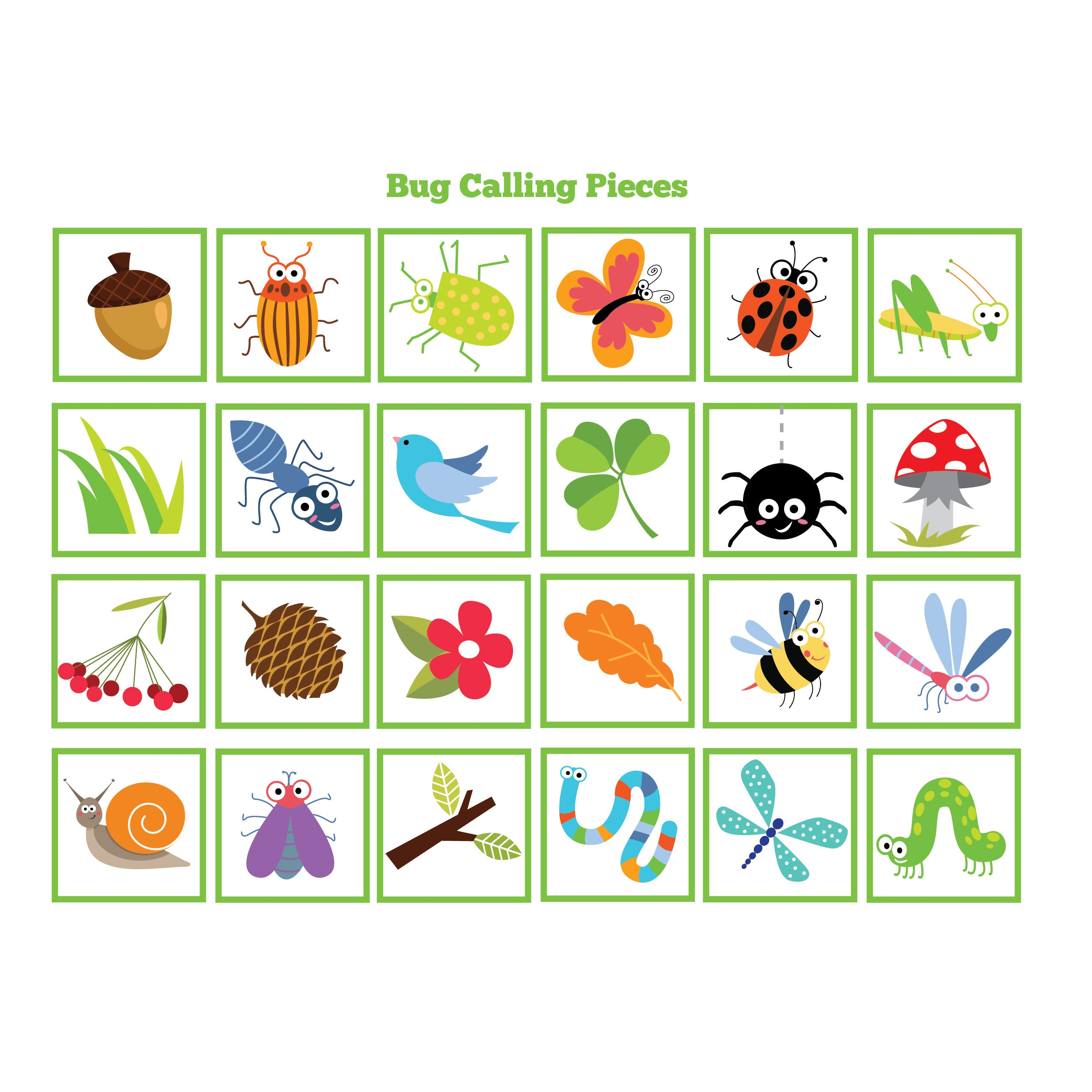 Bug BINGO Game Kid s Printable Bingo Game Bingo Game 