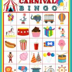 Carnival Bingo 30 Printable Cards Circus Bingo Party