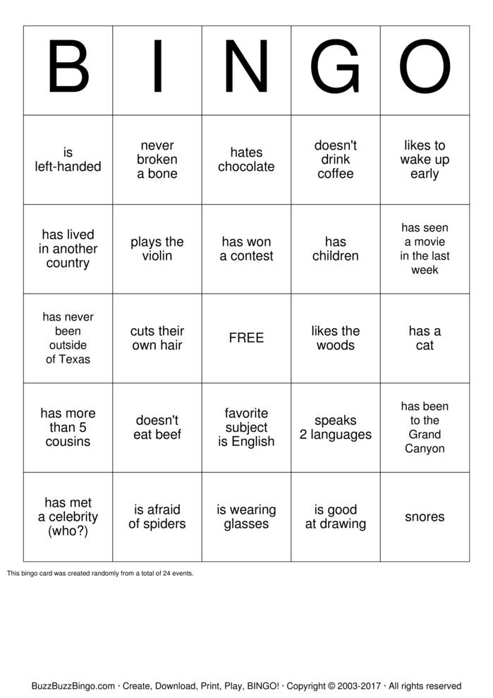 Christ Church People Bingo Bingo Cards To Download Print