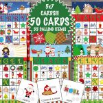 Christmas Bingo 50 Printable Cards INSTANT DOWNLOAD