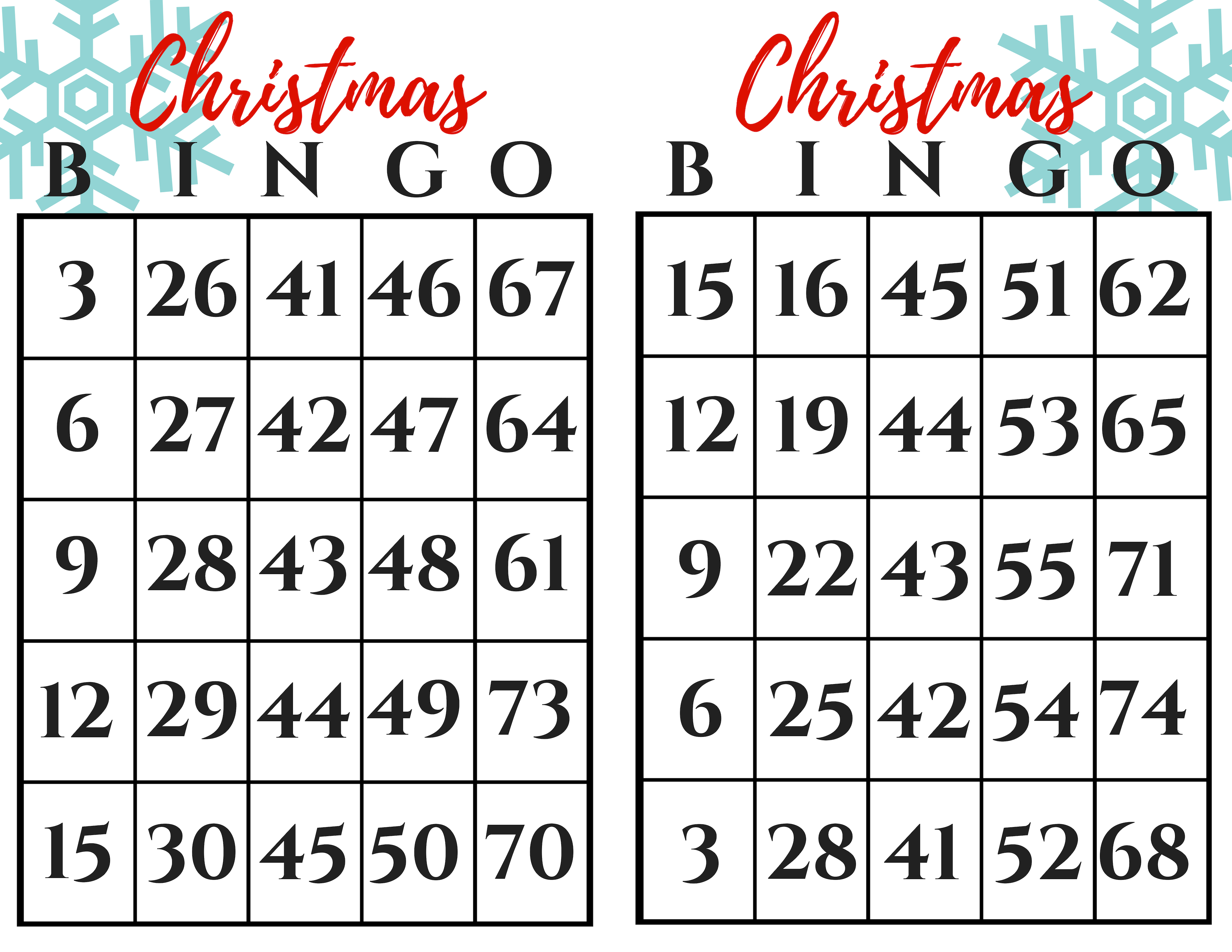 Christmas BINGO Gift Exchange Game December Pin 