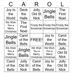 Christmas Carol Bingo Bingo Card