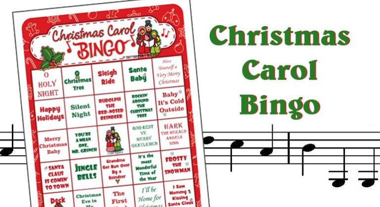 Christmas Carol Bingo Printable Bingo Games