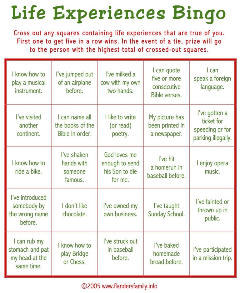 Christmas Ice Breaker Bingo Free Printable Flanders