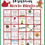 Christmas Movie Bingo Free Printable For A Fun Family Film