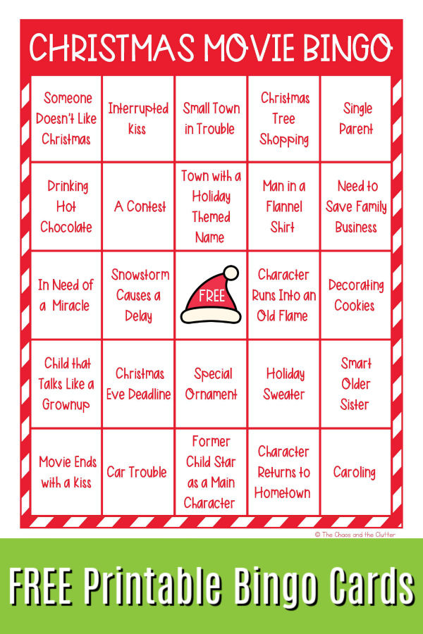 Christmas Movie Bingo